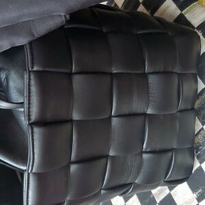 Falor Woven Leather Bucket Bag